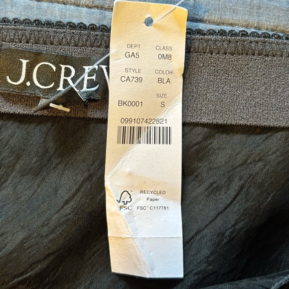 NWT J. Crew Gwen Black Satin Lace Slip Skirt - Women’s Small - Picture 4 of 10